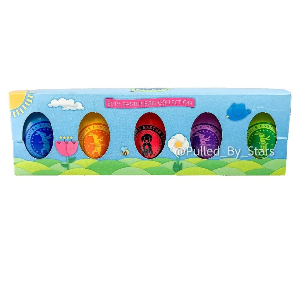 2012 Commemorative Obama White House Easter Eggs - Box Set of 5 - New in Box!